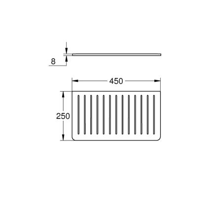 GROHE 40872K00 - Odkapovalna plošča 450 x 250 mm keramika/črna