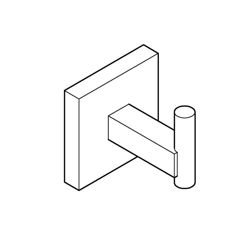 GROHE 40961DC0 - Kavelj za kopalni plašč START CUBE iz nerjavečega jekla