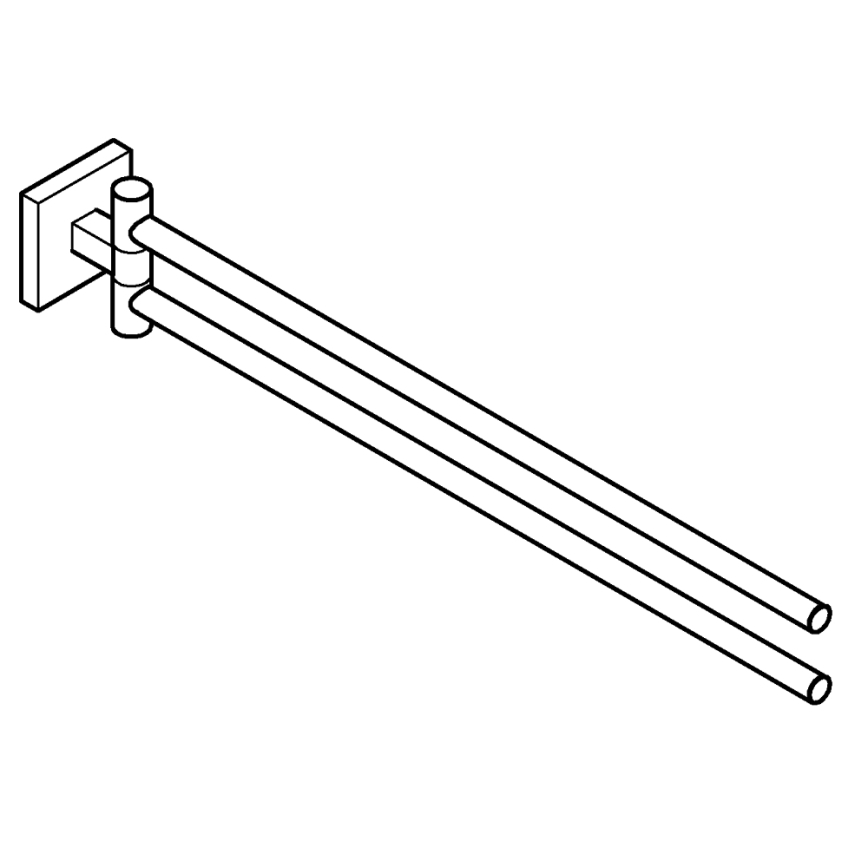 GROHE 409762430 - Držalo za brisače START CUBE 438 mm črna