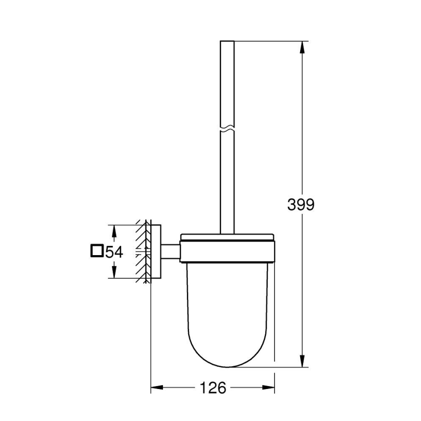 GROHE 40977000 - Komplet za čiščenje WC-ja START CUBE sijajni krom