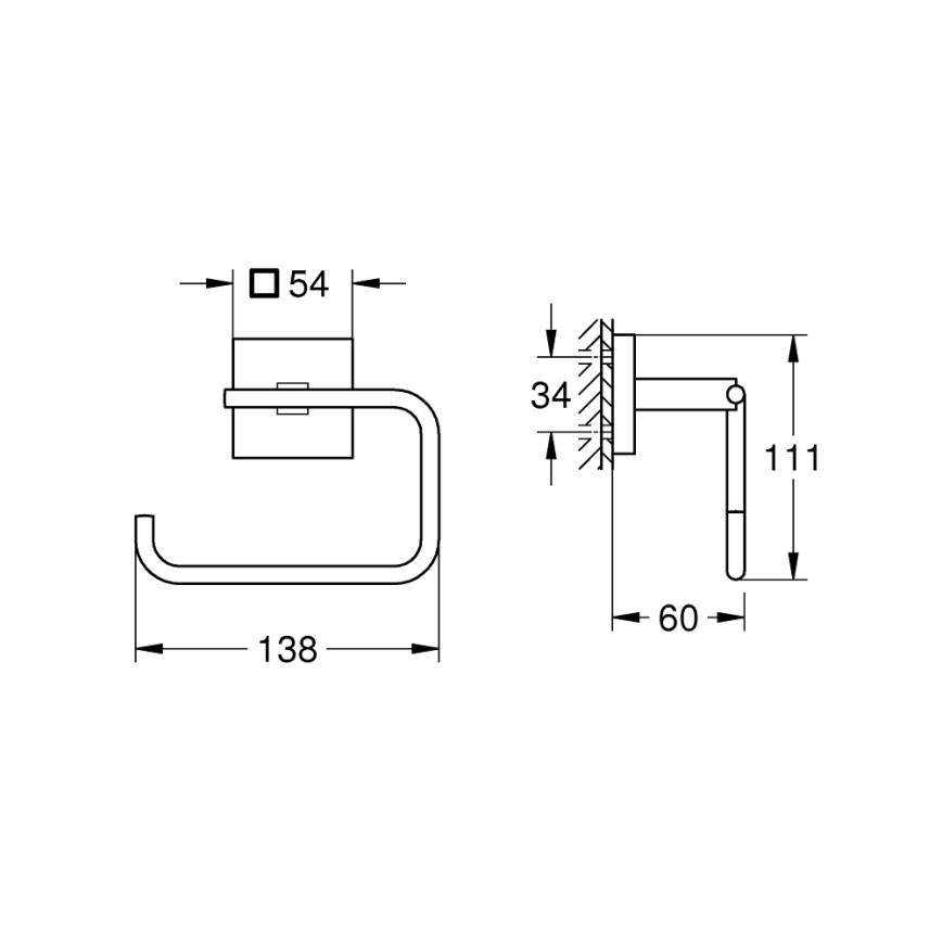 GROHE 409782430 - Držalo za toaletni papir START CUBE črna