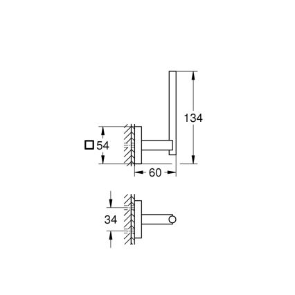 GROHE 40979000 - Nosilec rezervnega toaletnega papirja START sijajni krom
