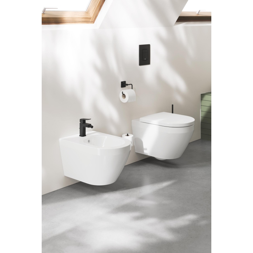 GROHE 409792430 - Nosilec za rezervni toaletni papir START CUBE 13,4x6 cm črn