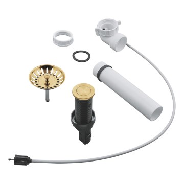 GROHE 40986GN0 - Odtokna garnitura za kuhinjska pomivalna korita, premer 35 mm, zlata