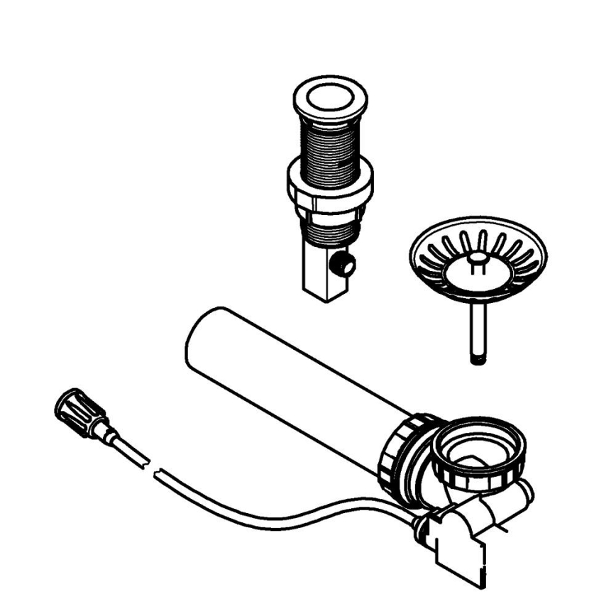 GROHE 40986SD0 - Odtokni komplet za kuhinjska pomivalna korita Ø 35 mm, nerjaveče jeklo