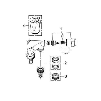 GROHE 41022000 - Dvojni ventil EGGEMANN DN 15 visokosijajni krom
