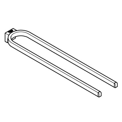 GROHE 41059000 - Dvojno držalo za brisače SELECTION 411 mm, poliran krom