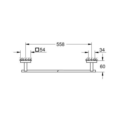 GROHE 410892430 - Držalo za brisače 600 mm črno