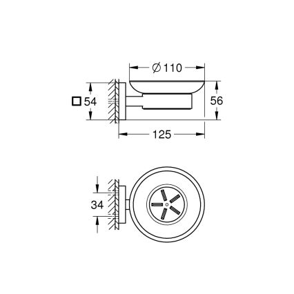 GROHE 41096DC0 - Posodica za milo START CUBE 110 x 56 x 125 mm iz nerjavečega jekla