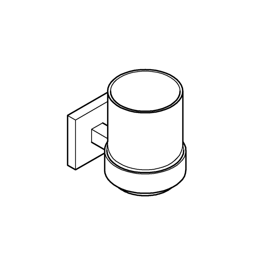 GROHE 41097DC0 - Kozarec z nosilcem START CUBE iz nerjavečega jekla