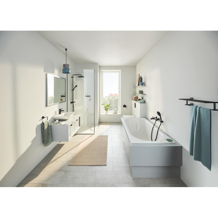 GROHE 410992430 - Večnamenski obešalnik za brisače START CUBE 600 mm črn