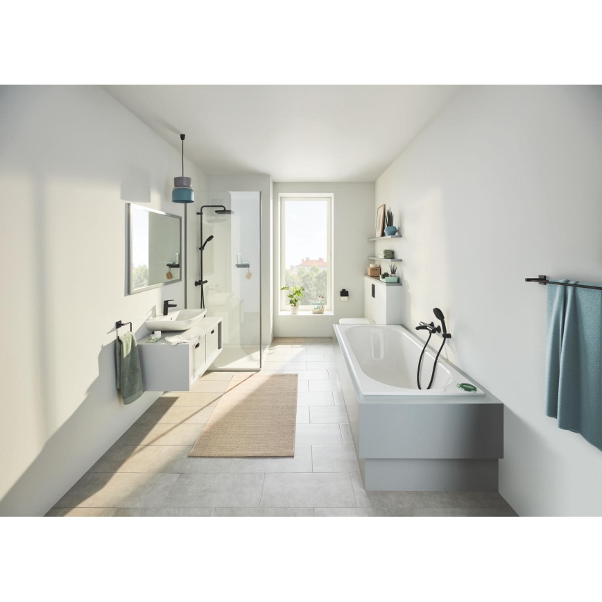GROHE 411042430 - Dvojno držalo za brisače START CUBE 654 mm črna