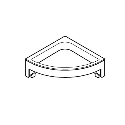 GROHE 411062430 - Kotna polica za tuš ESSENTIALS 250 × 250 mm črna