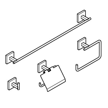 GROHE 41115000 - Set dodatkov START CUBE 558 mm sijajni krom
