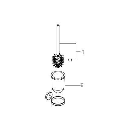 GROHE 41169000 - Komplet za čiščenje stranišča START, matni/sijajni krom