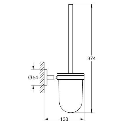 GROHE 41169000 - Komplet za čiščenje stranišča START, matni/sijajni krom