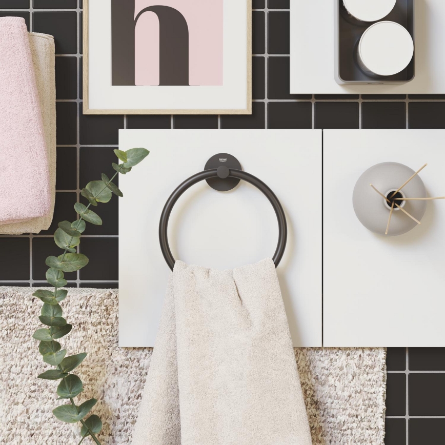 GROHE 411742430 - Držalo za brisače START 180 mm črno