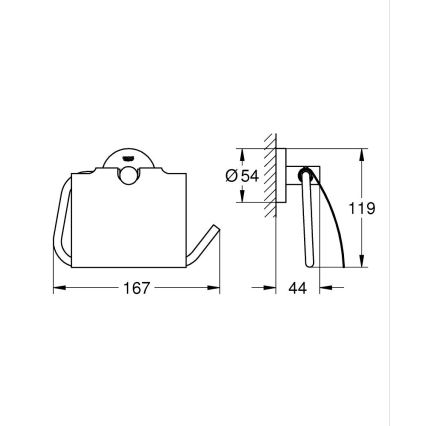GROHE 41179DC0 - Nosilec toaletnega papirja ESSENTIALS iz nerjavečega jekla
