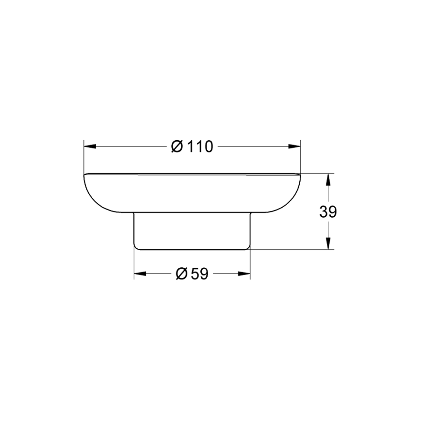 GROHE 41182000 - Posodica za milo START 110 mm prozorna