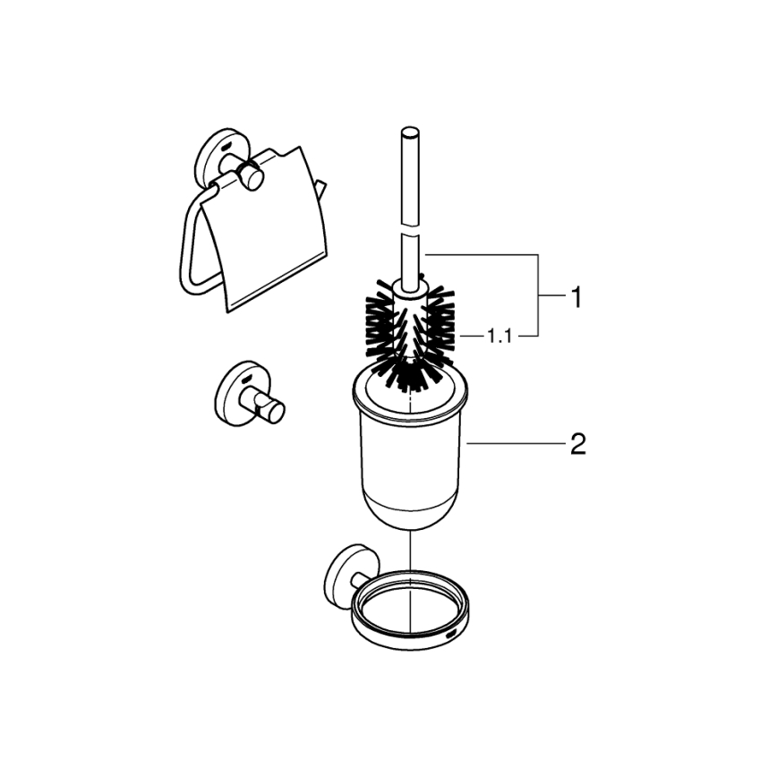 GROHE 41204000 - Komplet dodatkov QUICKFIX START, sijajni krom