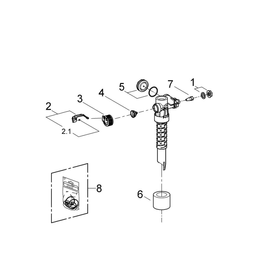 GROHE 43537000 - Polnilni ventil, bel