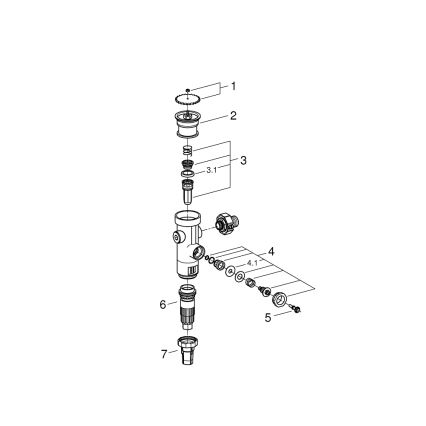 GROHE 43996000 - Tlačni splakovalnik RONDO 3”