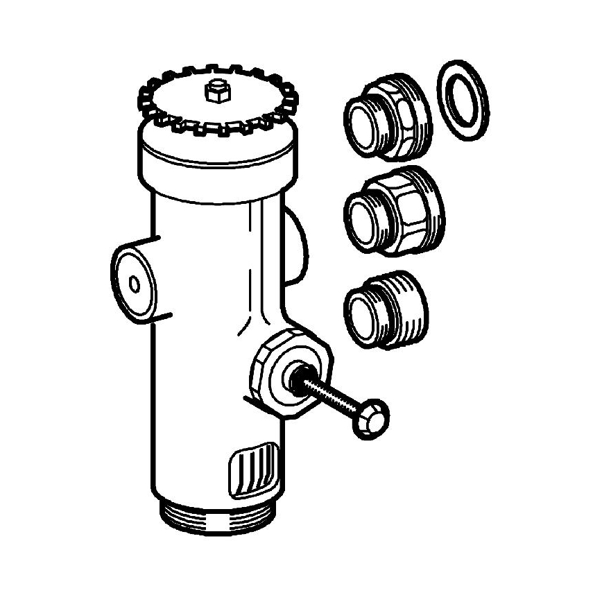 GROHE 43996000 - Tlačni splakovalnik RONDO 3”