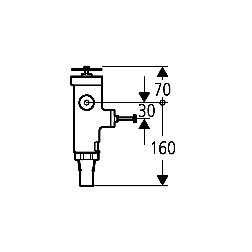 GROHE 43996000 - Tlačni splakovalnik RONDO 3” sijajni krom