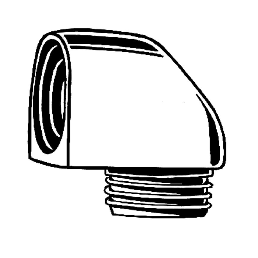 GROHE 45304000 - Koleno za tuš DN 15 × DN 15, sijajni krom