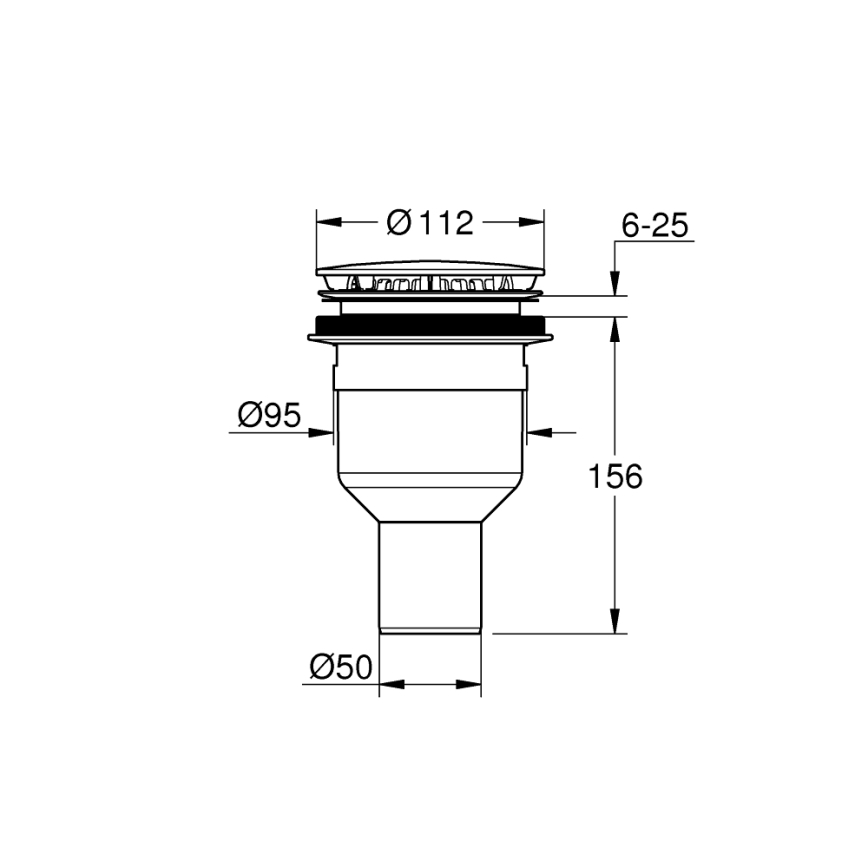 GROHE 49533000 - Odtokni komplet premera 112 mm, sijajni krom