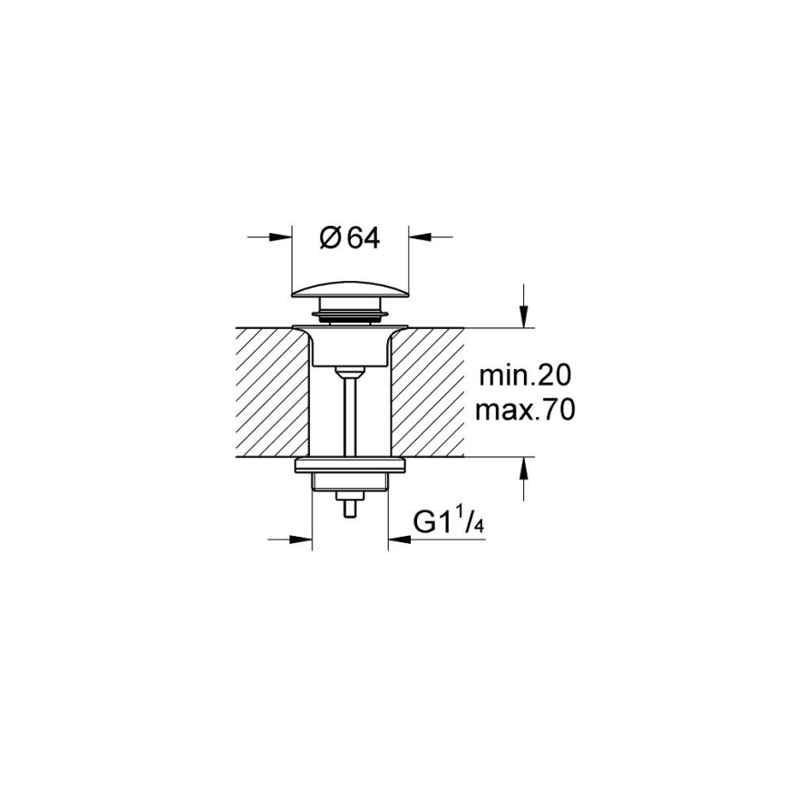 GROHE 65807DL0 - Odtočna garnitura ESSENCE bakrena