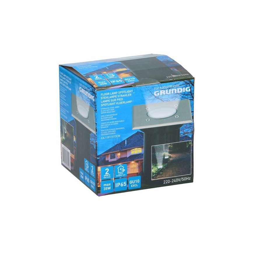 Grundig 07540 - LED Zunanja svetilka za dovozno pot 1xGU10/35W/230V IP65 kvadratna
