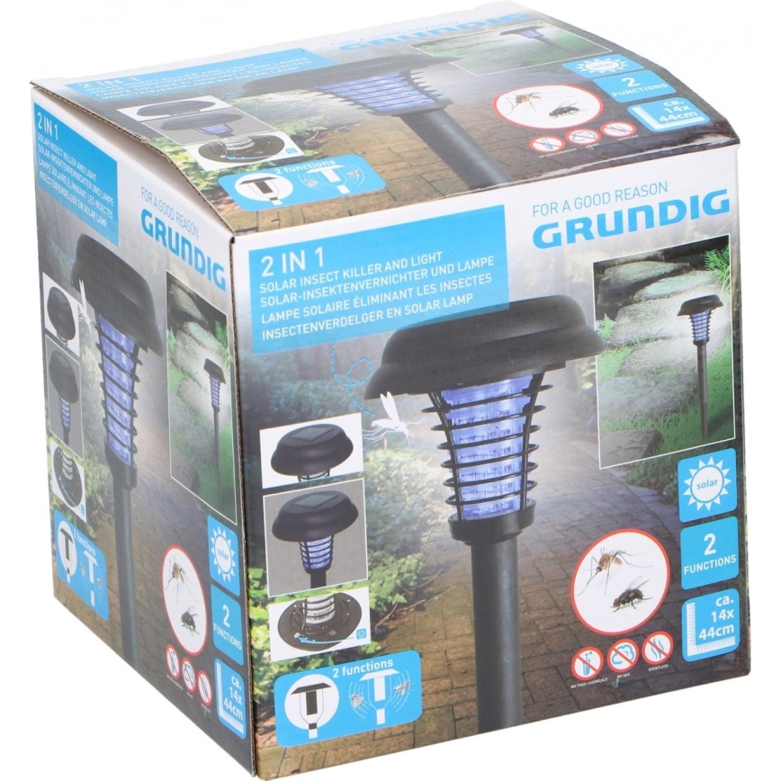 Grundig 12217 - LED Solarna svetilka in past za žuželke LED/1xAA