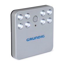Grundig 129 - LED Stenska luč s senzorjem 8xLED/6xAAA