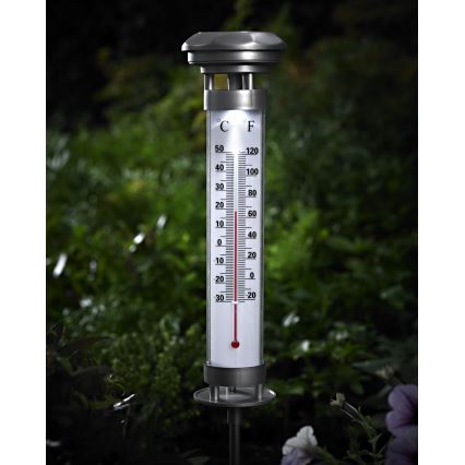Grundig 89640 - LED Solarna svetilka s termometrom 1xLED/1,2V IP44