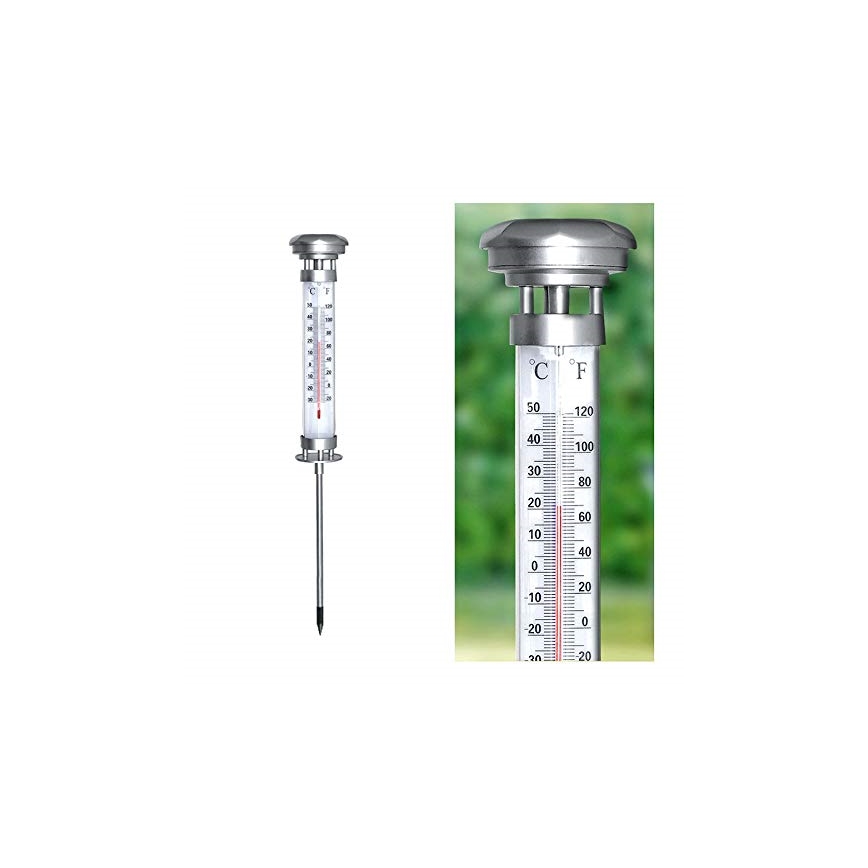 Grundig 89640 - LED Solarna svetilka s termometrom 1xLED/1,2V IP44