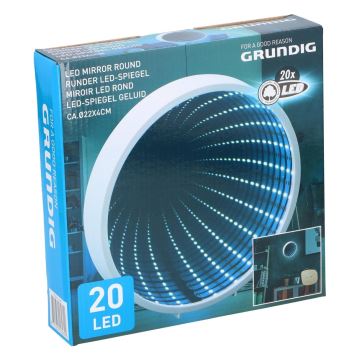 Grundig - LED Ogledalo LED/3W/3xAA