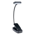 Grundig - LED polnilna namizna svetilka s sponko LED/5V 400 mAh črna