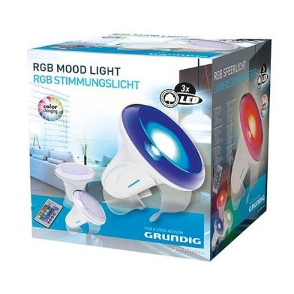 Grundig - LED RGB Zatemnitvena namizna svetilka LED/1W/230V + Daljinski upravljalnik