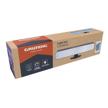 Grundig - LED RGBW namizna svetilka z nastavljivo svetlostjo LED/0,7W/5V črna + daljinski upravljalnik