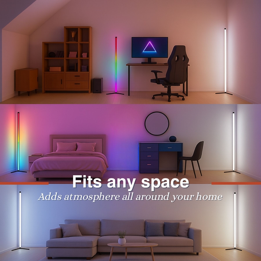 Grundig - LED RGBW zatemnjiva stoječa svetilka LED/6W/230V + z daljinskim upravljalnikom