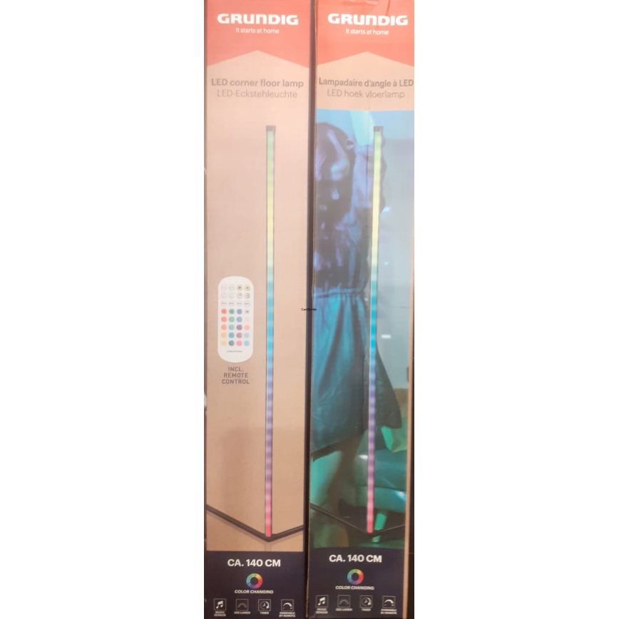 Grundig - LED RGBW zatemnjiva stoječa svetilka LED/6W/230V + z daljinskim upravljalnikom