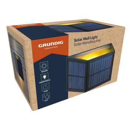 Grundig - LED solarna stenska svetilka LED/3,7V 1800 mAh IP44