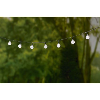 Grundig - LED Solarna veriga 50xLED/8 funkcij 6,9m topla bela