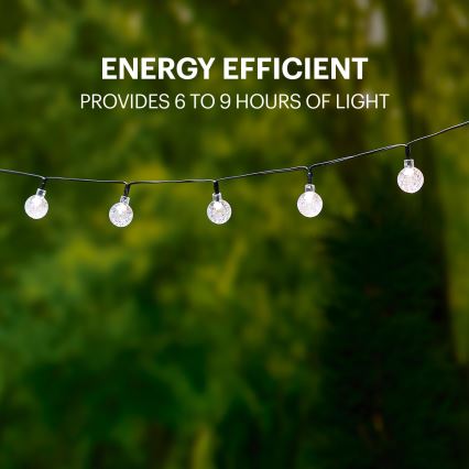 Grundig - LED Solarna veriga 50xLED/8 funkcij 6,9m topla bela