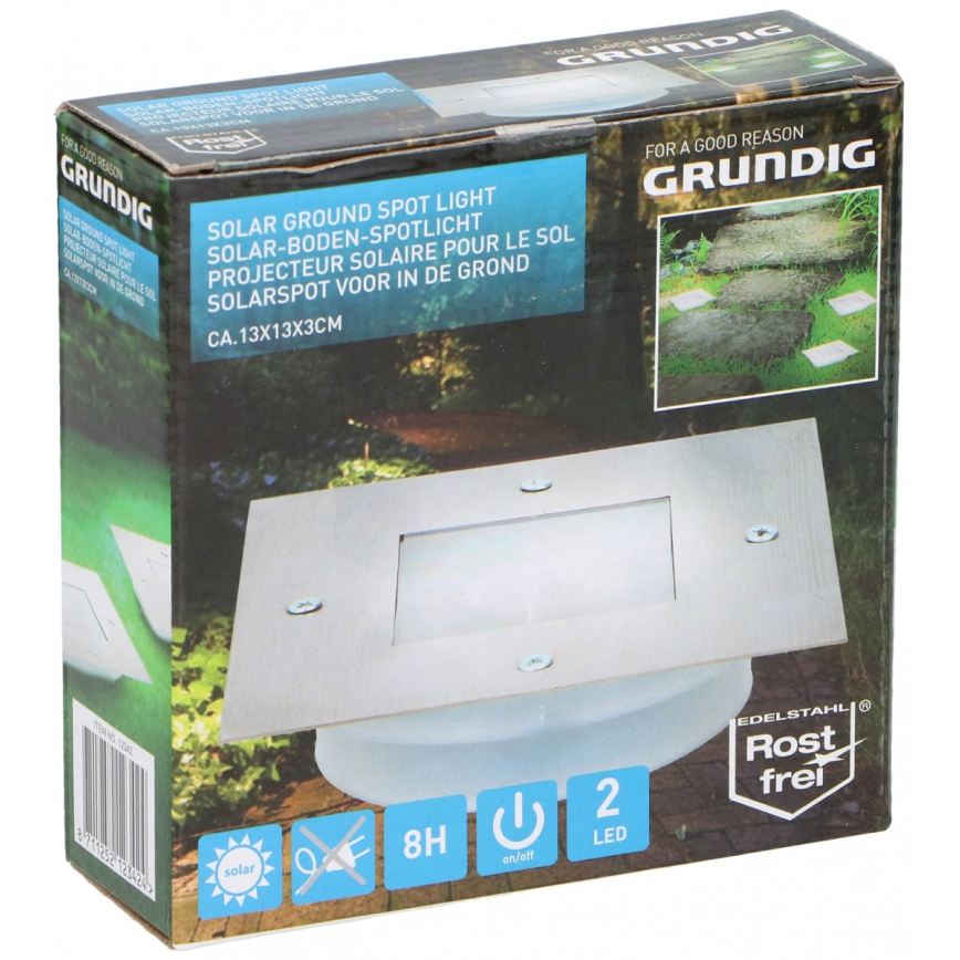 Grundig - LED Solarna vgradna svetilka 2xLED/1,2V 600mAh IP44