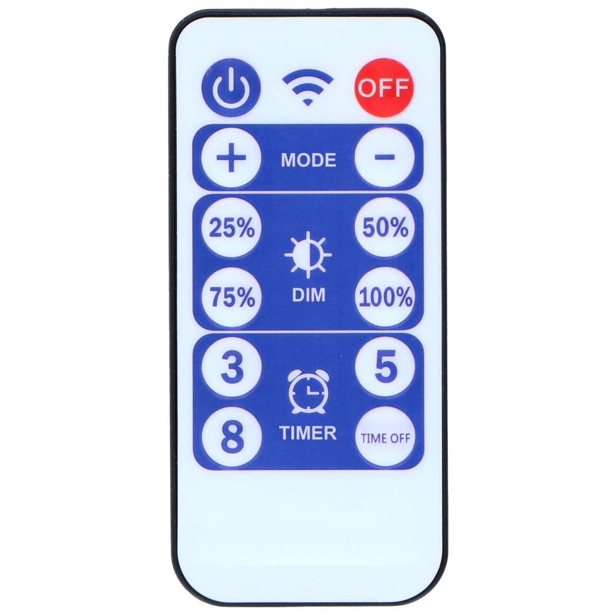 Grundig - LED zatemnitvena sončna veriga 50xLED/8 funkcij 9,35 m IP44 topla bela 600 mAh + daljinski upravljalnik