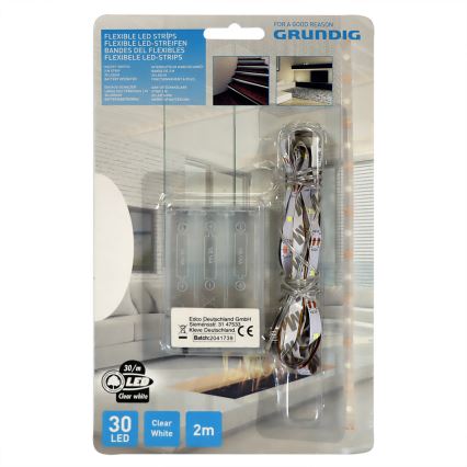 Grundig - LED Trak 2m LED/3xAA dnevna bela svetloba