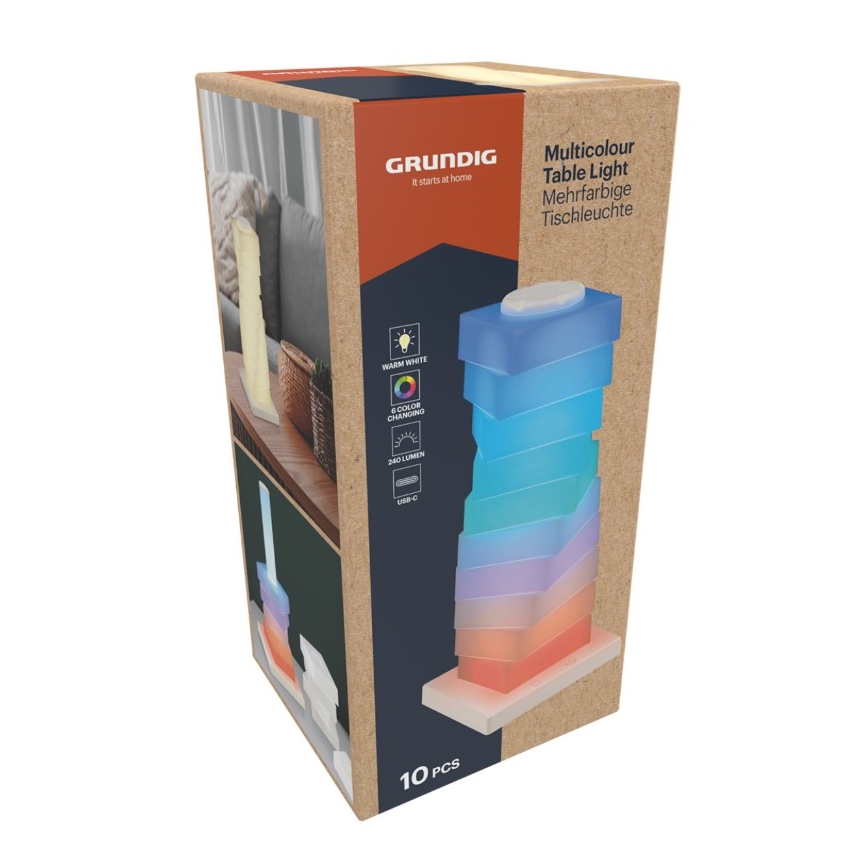 Grundig - RGB LED namizna svetilka z upravljanjem na dotik LED/4W/5V