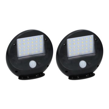 Grundig - SET 2x LED Solarna stenska svetilka s senzorjem gibanja in mraka LED/3,2V 600 mAh